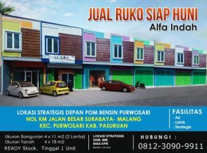 Ruko Dijual di Purwosari Pasuruan